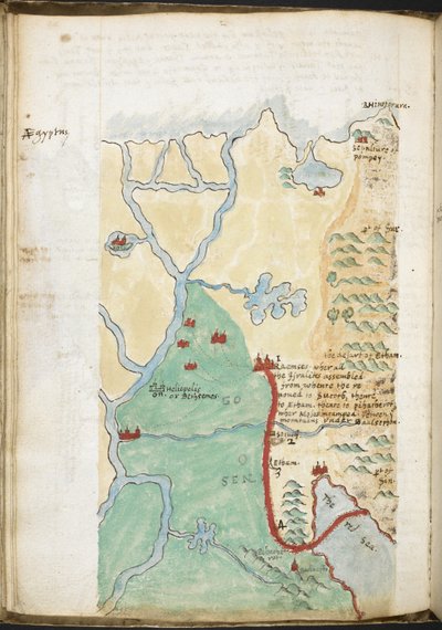 Mappa del Nord Africa, da un taccuino comprendente una gazzetta storica, liste di biblioteche, ecc.; c.1606-08 da Walter Raleigh