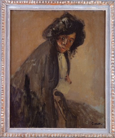 La Giuseppina appoggiata a una chaise longue da Walter Richard Sickert