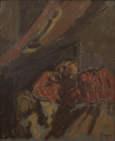 Camicetta a motivi rossi, 1907 circa (olio su tela) da Walter Richard Sickert