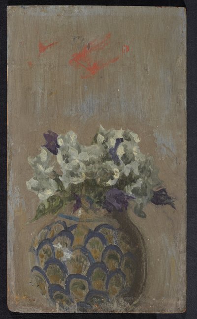 Violette dolci - Violette bianche e blu in una ciotola decorata, c.1884 da Walter Richard Sickert