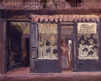 Il negozio di cappelli da Walter Richard Sickert