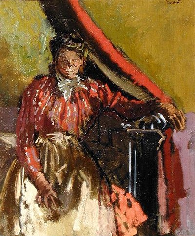 Donna seduta su un letto da Walter Richard Sickert