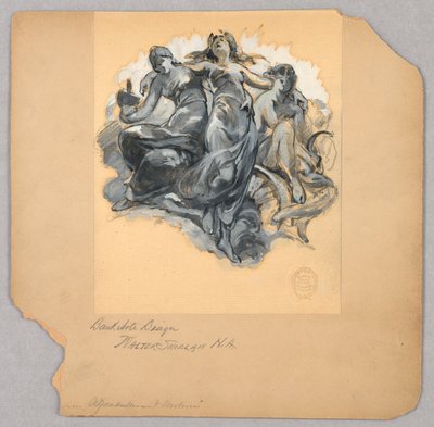 Design di una banconota da Walter Shirlaw