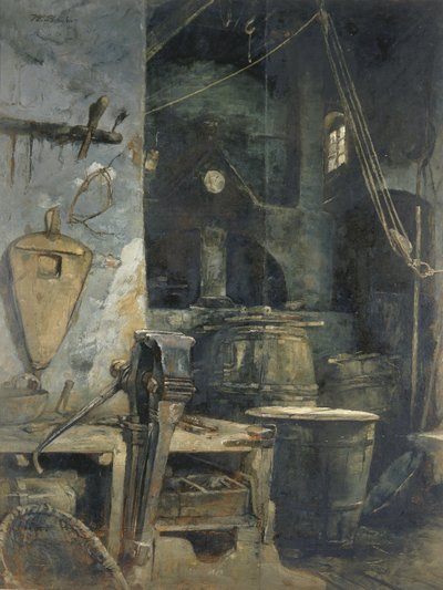 Fonderia di campane, Germania, ca. 1874 da Walter Shirlaw