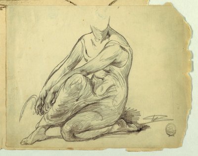 Donna inginocchiata da Walter Shirlaw