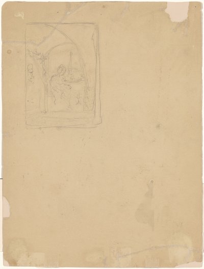 Studio di un interno [verso] da Walter Shirlaw