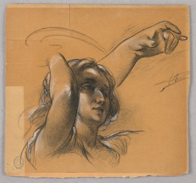 Studio della testa e delle braccia di una figura da Walter Shirlaw