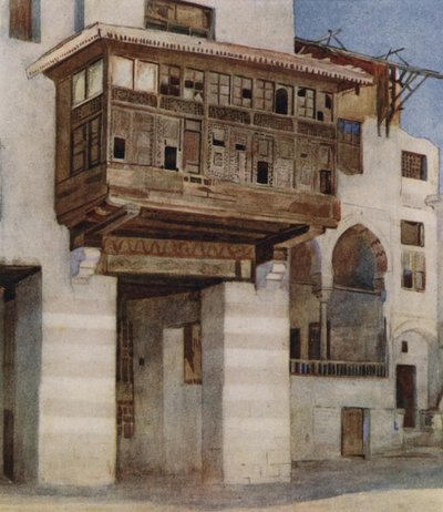 Una vecchia casa vicino al bazar dei fabbricanti di tende, Il Cairo da Walter Spencer Stanhope Tyrwhitt