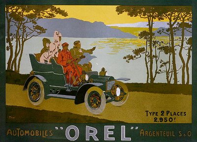 Pubblicità per automobili Orel da Walter Thor