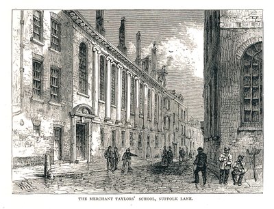 La Merchant Taylors School, Suffolk Lane, 1878 da Walter Thornbury