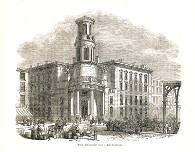 Il nuovo Coal Exchange, inaugurato dal Principe Alberto nel 1849, Thames Street da Walter Thornbury