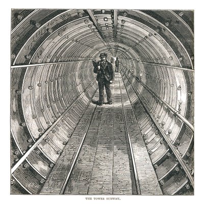 Il tunnel della torre da Walter Thornbury