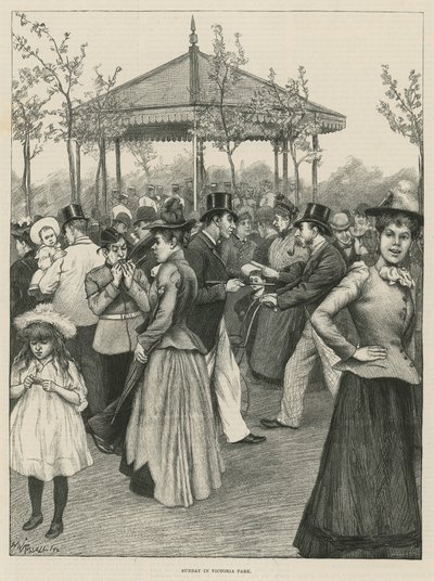 Domenica a Victoria Park (incisione) da Walter Westley Russell