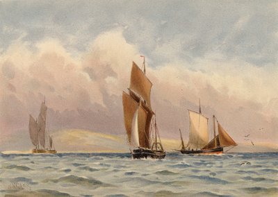 Lugger di Boulogne al Largo della Costa Francese da Walter William May