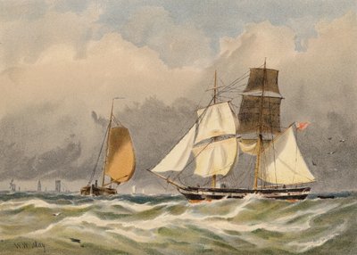 Brig in virata da Walter William May