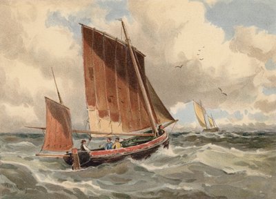Lugger francese che si dirige verso il mare da Walter William May