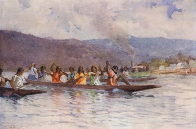 Nuova Zelanda: Gara di canoe delle Wahine sul Waikato da Walter Wright