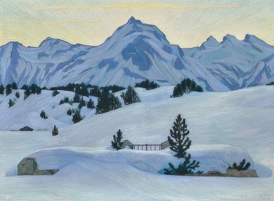 Paesaggio invernale a Maloja da Walter von Ruckteschell