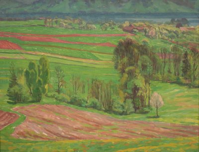 Paesaggio del lago Attersee in primavera da Walther Gamerith