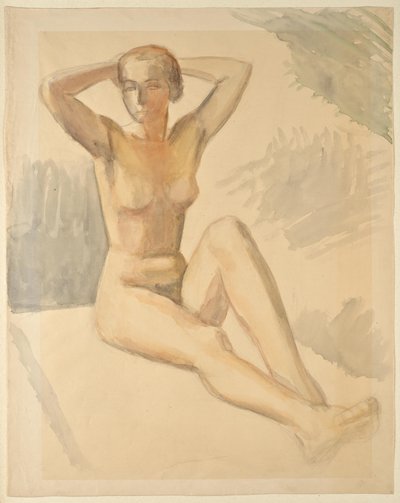 Nudo femminile seduto da Walther Gamerith