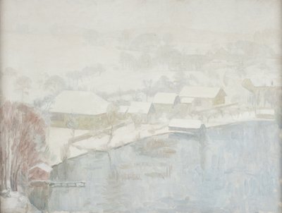 Paesaggio invernale sul lago da Walther Gamerith