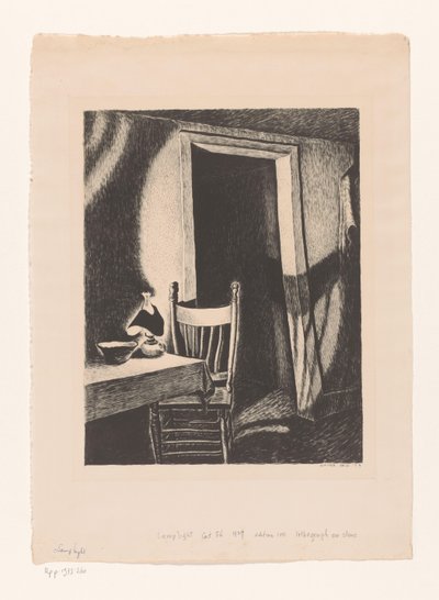Interno alla luce della lampada da Wanda Gág (signed by artist)