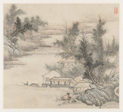 Album di paesaggi: Foglio 2, 1677 da Wang Gai