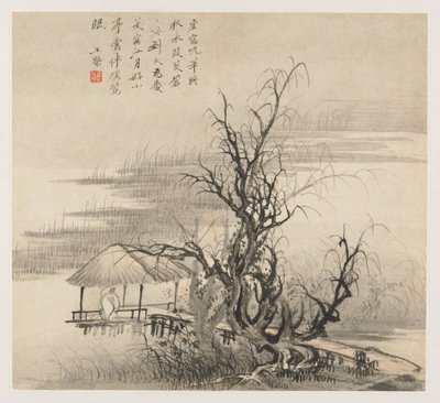 Album di paesaggi: Foglio 7, 1677 da Wang Gai