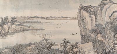 Paesaggio nello stile di Juran e Yan Wengui, datato 1713 da Wang Hui