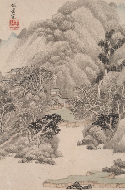 Paesaggio nello stile di vari vecchi maestri: Paesaggio dopo Fan Kuan da Wang Jian