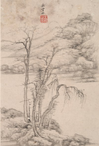 Paesaggio nello stile di vari vecchi maestri: Paesaggio dopo Ni Zan da Wang Jian