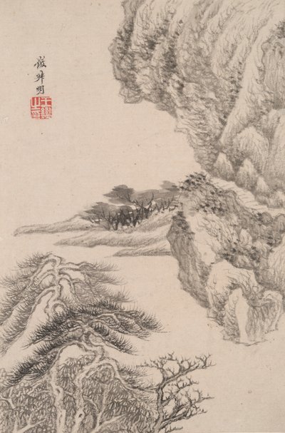 Paesaggio nello stile di vari vecchi maestri: Paesaggio dopo Wang Meng (1308) da Wang Jian