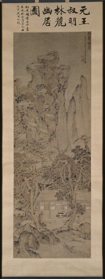 Vita tranquilla in una radura boscosa 林麓幽居圖 da Wang Meng