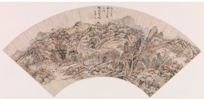 Ventaglio - Paesaggio Montuoso da Wang Shimin