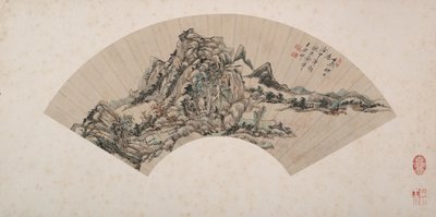 Paesaggio nello stile di Huang Gongwang da Wang Yuanqi