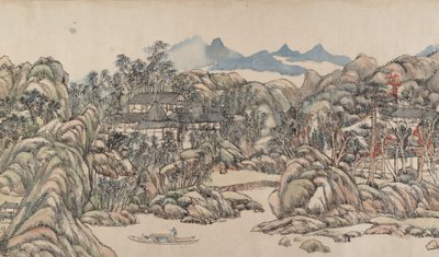 Villa Wangchuan, datata 1711 da Wang Yuanqi