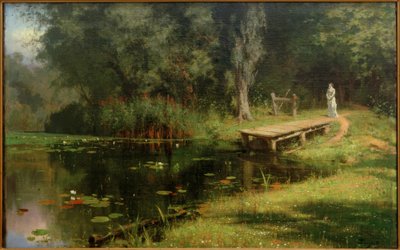 Stagno ricoperto di vegetazione da Vasilij Dmitrievich Polenov