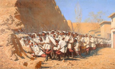 Sulle mura della fortezza. / Episodio della difesa della F da Wassili W. Werestschagin
