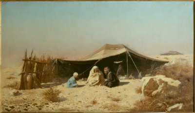 Arabo nel deserto che legge il Corano da Wassili W. Werestschagin