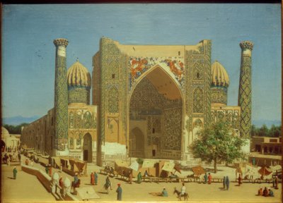 Madrasa Shir-Dor sulla piazza Registan a Samarcanda da Wassili W. Werestschagin
