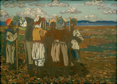 Schiavi al lavoro da Wassily Kandinsky