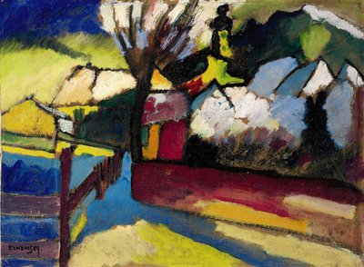 Paesaggio autunnale con un albero, 1910 da Wassily Kandinsky