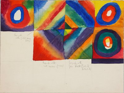 Studi di colore con informazioni sulla tecnica della pittura, 1913 da Wassily Kandinsky