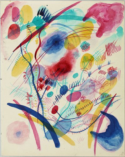 Composizione in rosso, blu, verde e giallo da Wassily Kandinsky