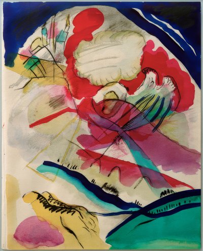 Bozza per un quadro con linee bianche da Wassily Kandinsky
