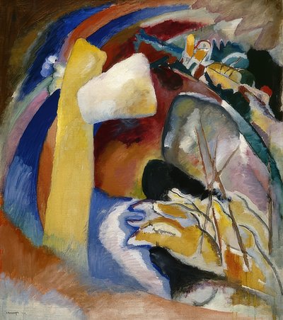Bozzetto per un quadro con forma bianca da Wassily Kandinsky