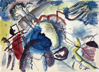 Bozzetto per dipinto con bordo bianco da Wassily Kandinsky