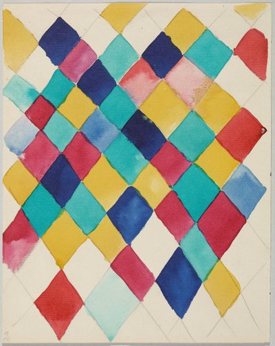 Studio di colori con rombi da Wassily Kandinsky