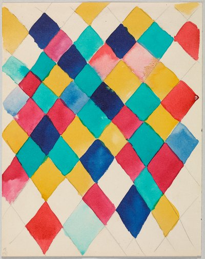 Farbstudie mit Rauten da Wassily Kandinsky