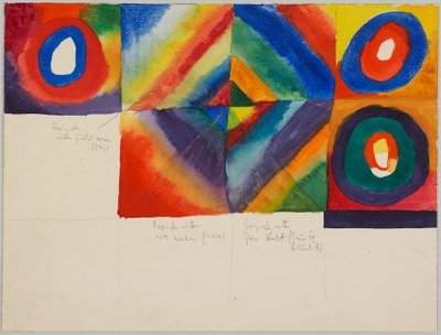 Studi di colore con indicazioni sulla tecnica di pittura da Wassily Kandinsky
